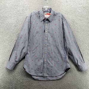 Robert Graham Shirt Adult Size Medium Long Sleeve Button Up  Dress Stripped Mens